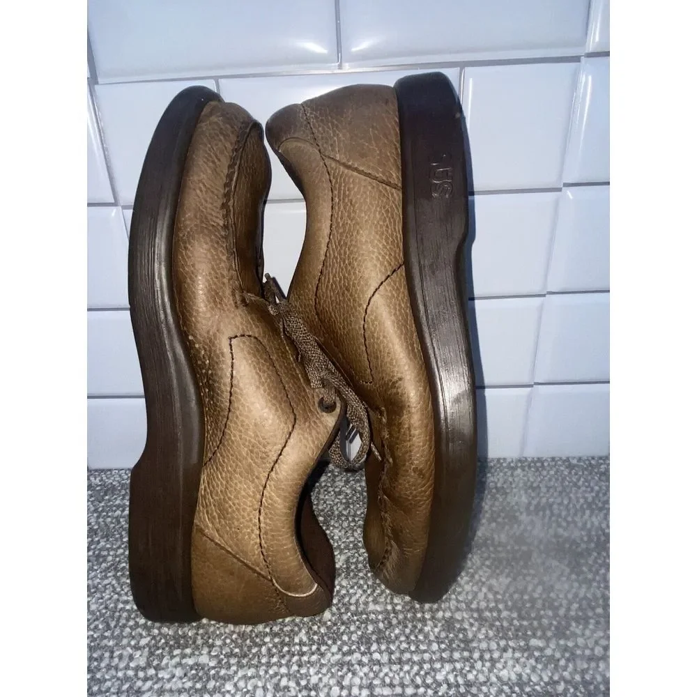 SAS Mens Shoes Tie Up Loafers Brown Leather Sz 11.5 S Soft Comfort Shoes‎ S6